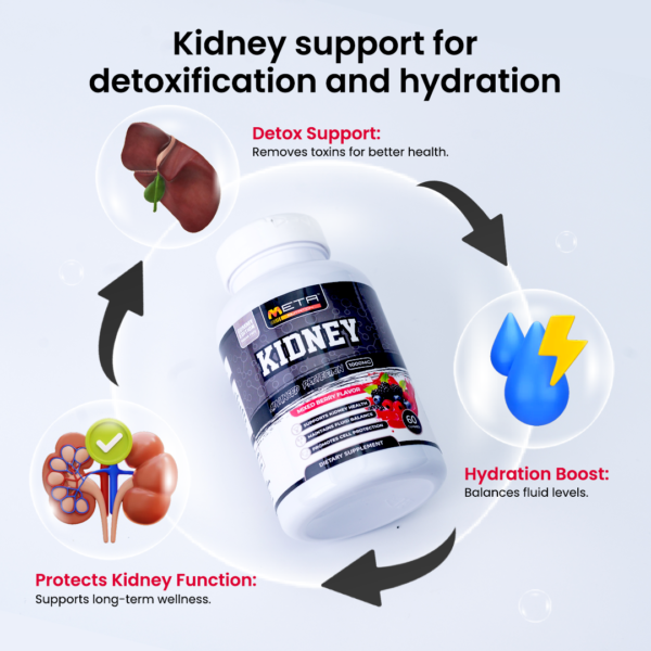 KIDNEY 1000mg - ZERO SUGAR 60' Gummies by Meta Nutrition | Advanced Protection | Detox | overall well-being