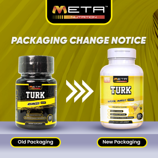 TURK 1000mg - ZERO SUGAR 60' Gummies by META NUTRITION - Muscle Builder | Boosts Performance | Enhances Fat Burning