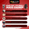 🔥 MASS GAINER 25g, Super Low Fat by Meta Nutrition