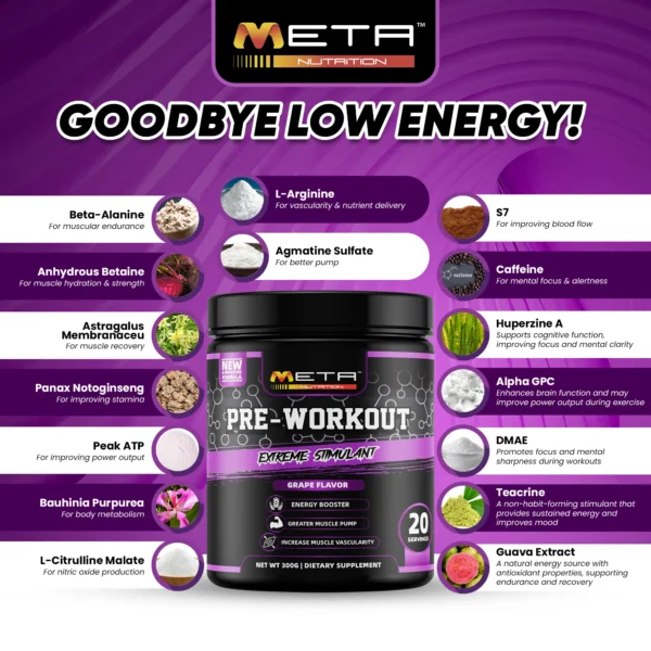 NEW! 🔥 PRE-WORKOUT 10749mg by Meta Nutrition