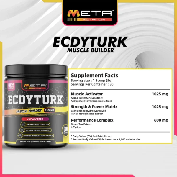 NEW! 🔥 ECDYTURK 2650mg (50 servings) by Meta Nutrition | Natural Supplement